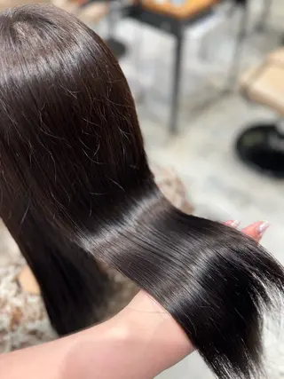 セミロング カラー 新宿透明感カラー 髪質改善/吉川怜奈のヘアスタイル