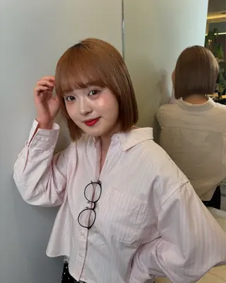ショート カラー Soleria所属・艶髪/酸性ストレート 根本零のヘアスタイル