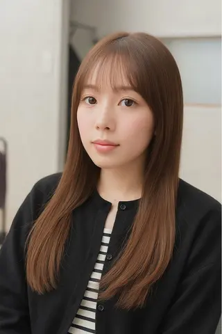 セミロング ✨韓国ヘア✨ レイヤー✂️鎌倉楓麻のヘアスタイル