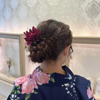 ロング ヘアアレンジ SALOWIN川崎WEST店所属・🌷川崎/アレンジ/ 暖色ボブ/コトネ🌷のヘアスタイル