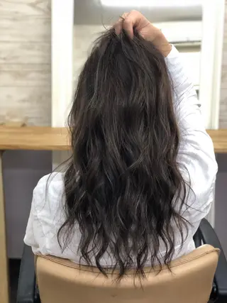 ロング カラー ヘアアレンジ 枝毛カット&髪質改善 満足NO.1岡しゃんのヘアスタイル