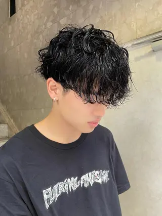 パーマ フェザーパーマ/ 山口大輝のヘアスタイル