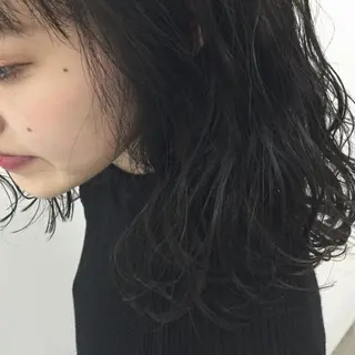 ミディアム カラー ヘアアレンジ ニシオカ タクヤのヘアスタイル