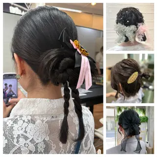 ミディアム ヘアアレンジ 🕊髪質改善縮毛矯正 /艶髪/関内🕊あべのヘアスタイル