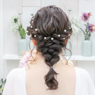 セミロング ヘアアレンジ Studio taloのヘアスタイル