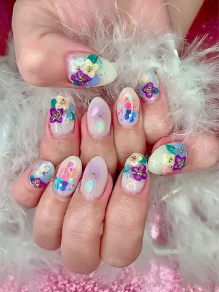 ネイル シェアサロンLei.g(レイジー)所属・3Dアートネイル💗 都築レナのネイルデザイン