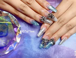 ロング 🎀CUTEE 🎀レイのネイルデザイン
