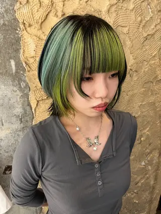 ミディアム カラー haco＋所属・圧倒的デザイン力 店長🎨RENAのヘアスタイル