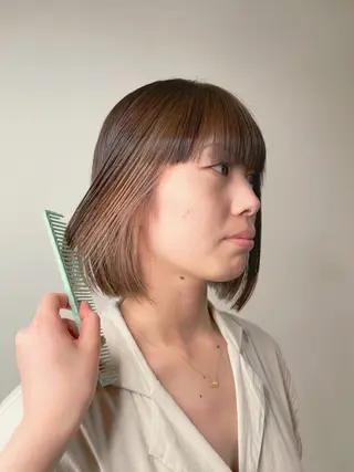 ミディアム カラー 坂本 かのんのヘアスタイル