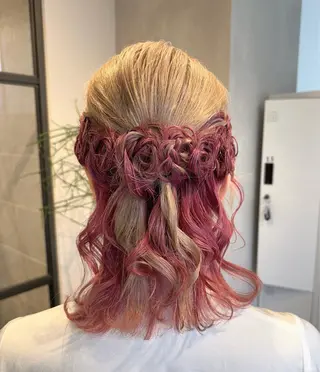 セミロング カラー ヘアアレンジ 透明感カラー✨艶髪 制作🌱山根あゆみのヘアスタイル