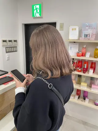 ミディアム カラー 飯塚 青空のヘアスタイル