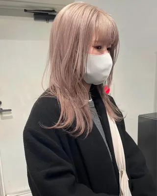 ロング カラー パーマ ヘアアレンジ メンズ キッズ ネイル マツエク・マツパ アイブロウ 艶ハイトーン/ヘア アレンジAYAKAのヘアスタイル