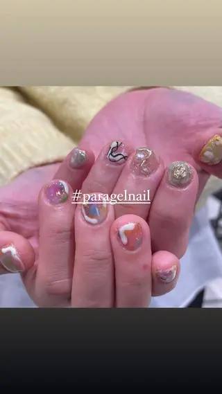 ネイル 淡色ネイル 🎀moeのネイルデザイン