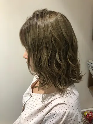 ミディアム ボブ韓国風レイヤー 髪質改善/畠中ケントのヘアスタイル