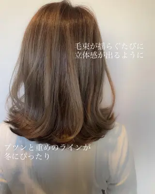 ミディアム カラー ヘアアレンジ topstylist 芳賀みなみのヘアスタイル