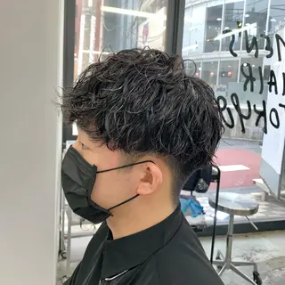 ショート パーマ メンズ メンズ特化美容師/ 藤戸 椋のヘアスタイル