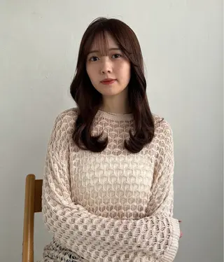 セミロング ニワ/レイヤーカット /透明感カラー💎のヘアスタイル