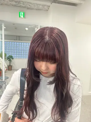 ロング カラー 愛結 暖色カラー🎀🩰のヘアスタイル