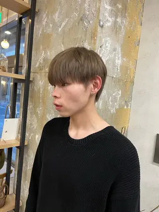 カラー ニュアンスパーマ 曲がる縮毛矯正　爲石のヘアスタイル