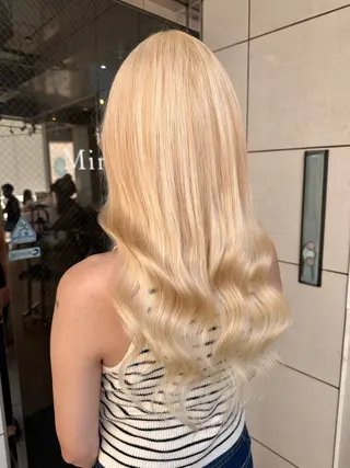 ミディアム カラー 🧸プルエクステ❤︎ ネイルKAO🧸のヘアスタイル