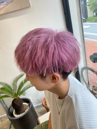 カラー メンズ 🌴パーマオタク🌴 長谷川　諒佑🌈のヘアスタイル