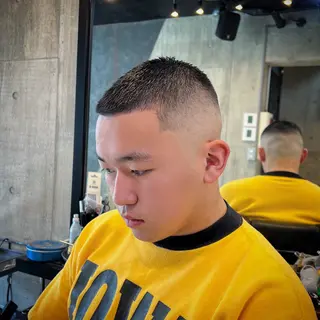 ショート メンズ BINGO HAIR WORKS 【ビンゴヘアワークス】所属・🎱メンズフェード 特化HYOGA🎱のヘアスタイル