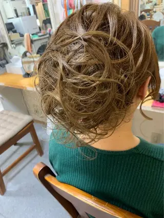 ミディアム ヘアアレンジ Achieve 三ノ宮のヘアスタイル