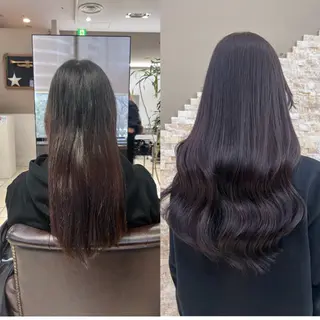 ロング カラー アンク・クロス渋谷店所属・ANKH CROSS ゆうかのヘアスタイル