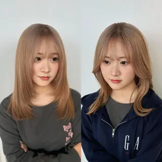 ミディアム カラー LIFE 本店所属・ハイトーン×韓国 レイヤー/ 小林達哉のヘアスタイル