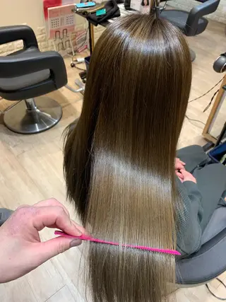 セミロング カラー 大久保 隆蔵のヘアスタイル