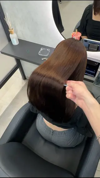 ロング ヘアアレンジ 新宿 /髪質改善/ 縮毛矯正/ヒュウガのヘアスタイル