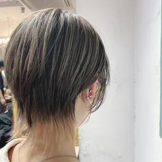 ショート カラー パーマ ヘアアレンジ メンズ キッズ ネイル マツエク・マツパ 暖色系/透明感 治野心のヘアスタイル