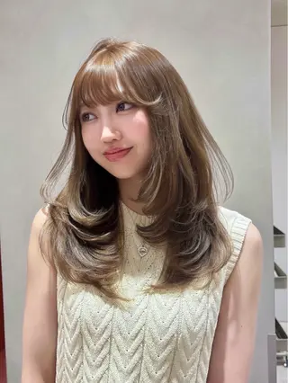 セミロング Hina/なりたいが 叶う韓国ヘア🇰🇷のヘアスタイル