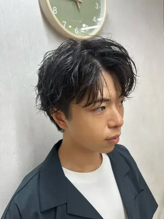 パーマ メンズ メンズカット/ フェザーパーマ/げんのヘアスタイル