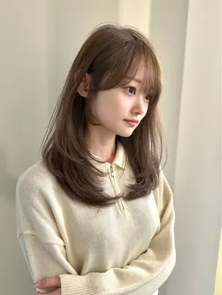 ミディアム 🌹ハッシュカット、 レイヤー韓国ヘア🌹のヘアスタイル