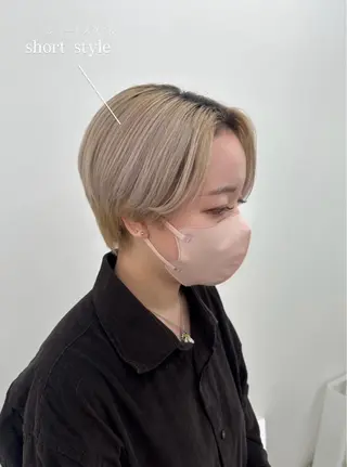 ショート jjeno所属・aisa 札幌カットモデル🎀のヘアスタイル