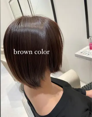 ショート カラー k-twoたき✨艶感 カラー/美髪矯正のヘアスタイル