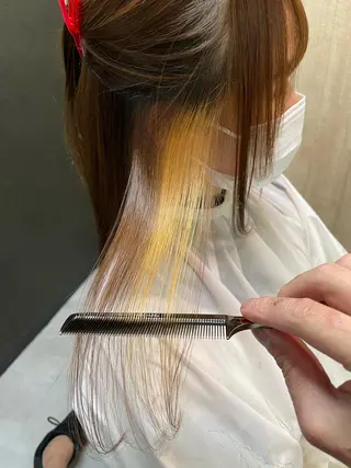 セミロング 髪質改善カラー特化 井上秀樹のヘアスタイル