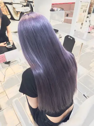 ロング カラー 【髪質改善特化】 艶髪/白髪ぼかしのヘアスタイル