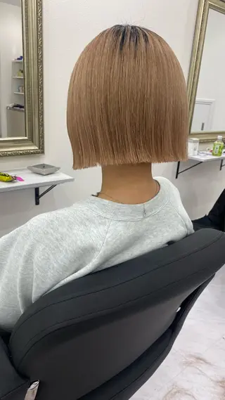 ショート カラー RURI韓国ボブ 🇰🇷タッセルボブのヘアスタイル