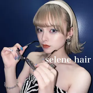 ミディアム カラー Selenehair 三条本店のヘアスタイル