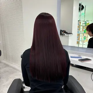 カラー 透けるやわらか艶髪♡ ナチュラルストレートのヘアスタイル