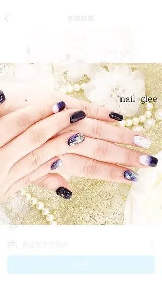 セミロング RISA nail gleeのネイルデザイン