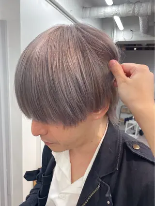 ショート カラー メンズ 🌸柔らかハイトーン 🧃Shionのヘアスタイル