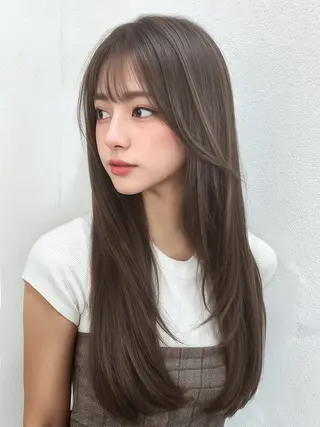 ロング カラー パーマ 梅田茶屋町Core Juriのヘアスタイル