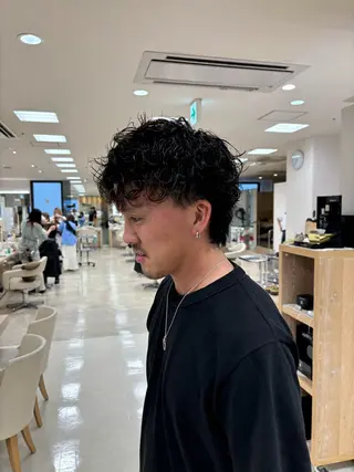 ミディアム パーマ メンズ 湘南/メンズパーマ/ 支持率No.1ユチカのヘアスタイル