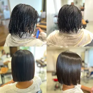ショート Aile所属・酸性ストレート／カラ ー/山下高明のヘアスタイル