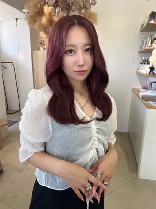 ロング カラー noa  🦋 ブリーチ/暖色のヘアスタイル