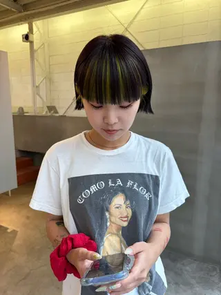 ショート カラー CACHÉ HORIE所属・CACHÉ わっちょのヘアスタイル