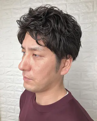 ショート パーマ メンズ メンズパーマ/ スパイキー/神田正紀のヘアスタイル